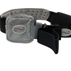 Fuel Belt Hydration Belt Running‎ Black Gray Zipped Pocket Adjustable Size Small